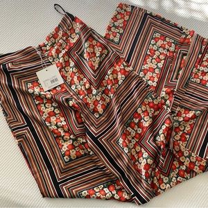 Satin feel wide leg pants